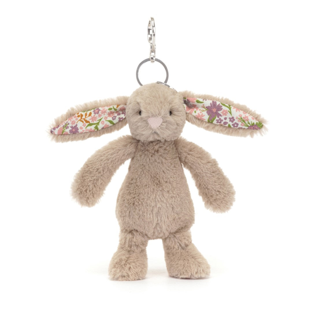 Jellycat Bashful Blossom Beige Bunny 'Petal' Bag Charm